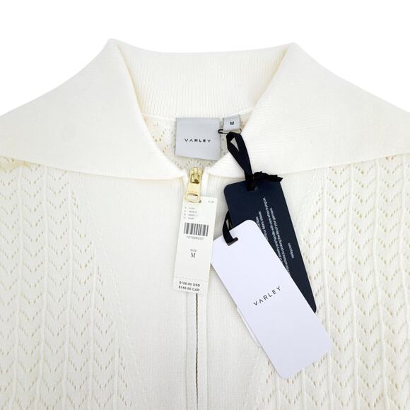VARLEY Arney Half-Zip Polo Sweater in Egret M - Picture 6 of 11